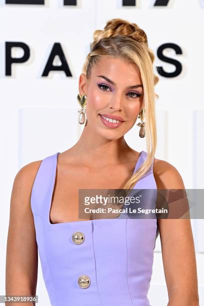 Jessica Goicoechea attends the Balmain Festival as part of Paris Fashion Week Womenswear Spring/Summer 2022 at La Seine Musicale on September 29,...