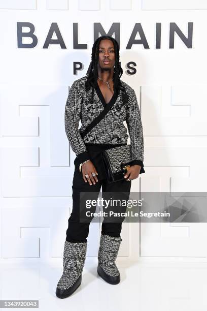 Denzel Dion attends the Balmain Festival as part of Paris Fashion Week Womenswear Spring/Summer 2022 at La Seine Musicale on September 29, 2021 in...