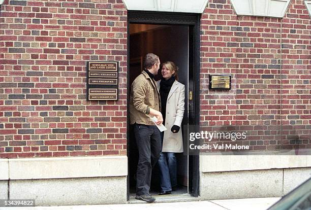 Chris Martin and Gwyneth Paltrow during An Elated Gwyneth Paltrow and Chris Martin Leave the OB/GYN Office In Manhattan On December 1, 2003 at...