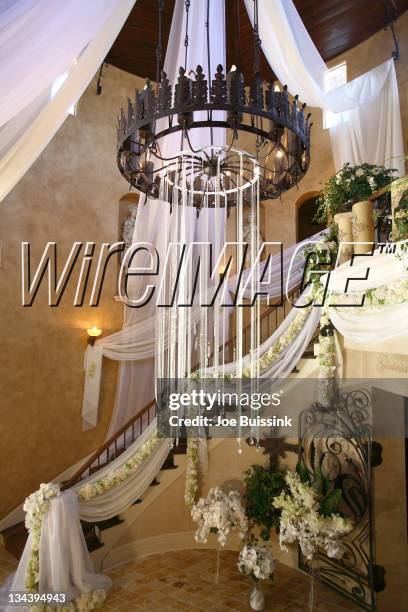 Atmosphere during Dr. Phil's Son Jay McGraw and Erica Dahm Wedding Photos at Private Home in Beverly Hills, California, United States.