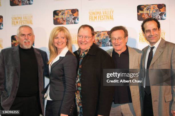 John Ratzenberger, Bonnie Hunt, John Lasseter, Robin Williams, Tony Shalhoub