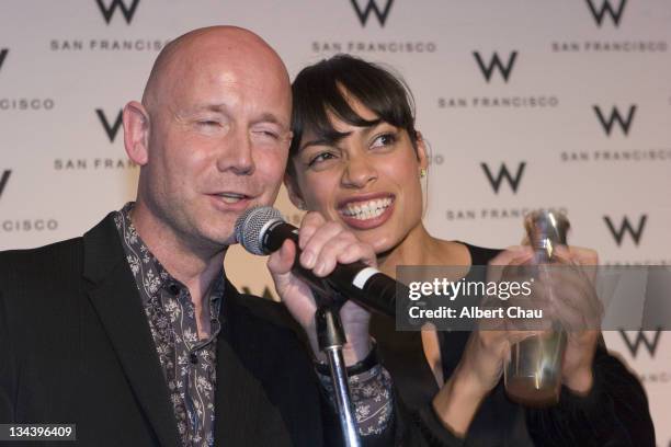 Graham Leggat, executive director of San Francisco Film Society, and Rosario Dawson