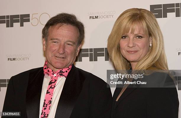 Robin Williams and Bonnie Hunt during 50th Annual San Francisco International Film Festival - Film Society Awards Night at Westin St. Francis Hotel...