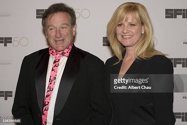 Robin Williams and Bonnie Hunt during 50th Annual San Francisco International Film Festival - Film Society Awards Night at Westin St. Francis Hotel...
