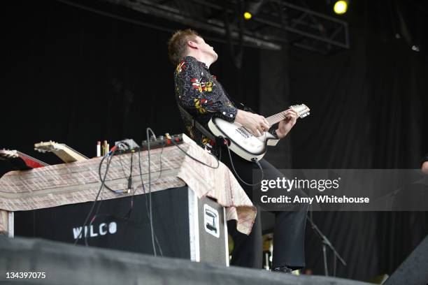 Nels Cline of Wilco during Bonnaroo 2007 - Day 3 - Wilco at What Stage in Manchester, Tennessee, United States.