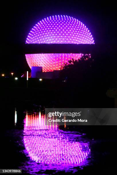 General view of "The World's Most Magical Celebration" Walt Disney World Resort 50th Anniversary at Epcot Center on September 29, 2021 in Orlando,...