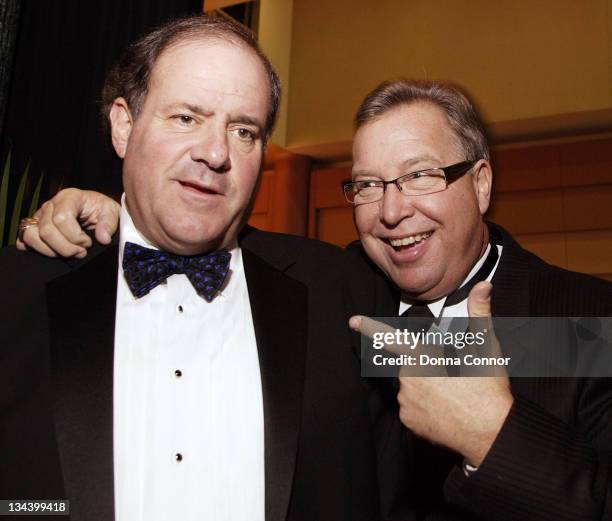 Chris Berman and Ron Jaworski during 70th Annual Maxwell Football Club Awards at Harrah's Atlantic City in Atlantic City, New Jersey, United States.