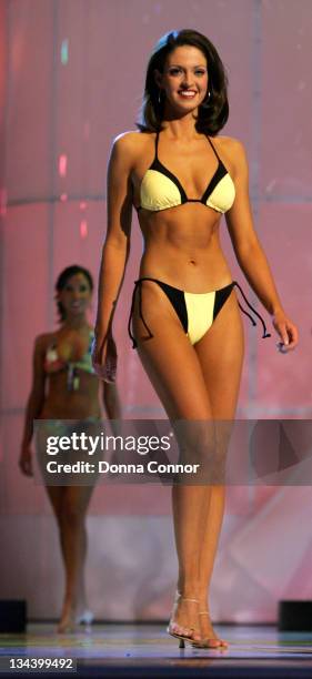 Miss Alabama, Deidre Downs, appears during the swimsuit portion of the 2005 Miss America Pageant. Downs was crowned the winner at Boardwalk Hall in...
