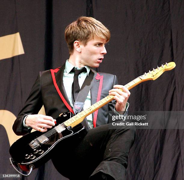 Alex Kapranos of Franz Ferdinand during "Carling Weekend" - Leeds Festival 2004 - Day 3 at The Mean Fiddler in Leeds, England, Great Britain.