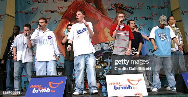 Blazin' Squad during The New 96.4 BRMB's "Party in the Park" 2004 Sponsored by O2 Music at Cannon Hill Park in Birmingham, Great Britain.