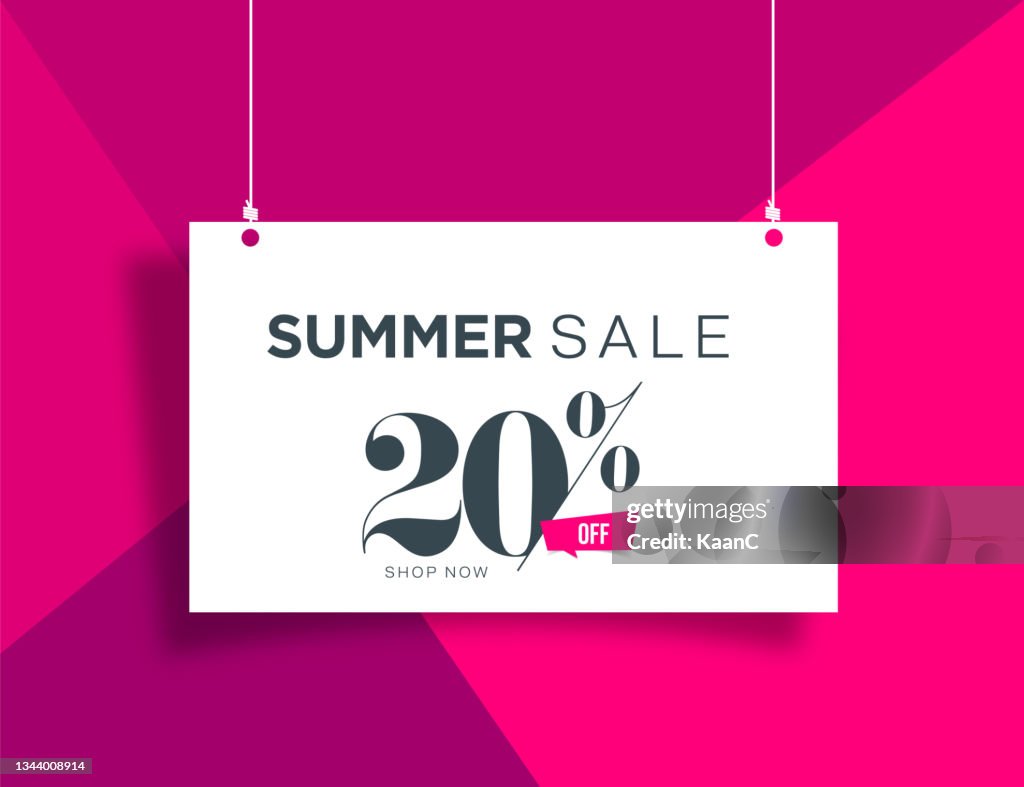 Beschriftungskomposition des Sommerverkaufs. Sommerschriftzug auf abstraktem Hintergrund. Stock-Illustration