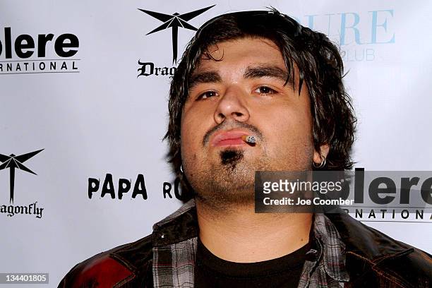 Dave Buckner of Papa Roach during Dragonfly Clothing Launch Party Hosted by Papa Roach at Pure in Las Vegas, Nevada, United States.