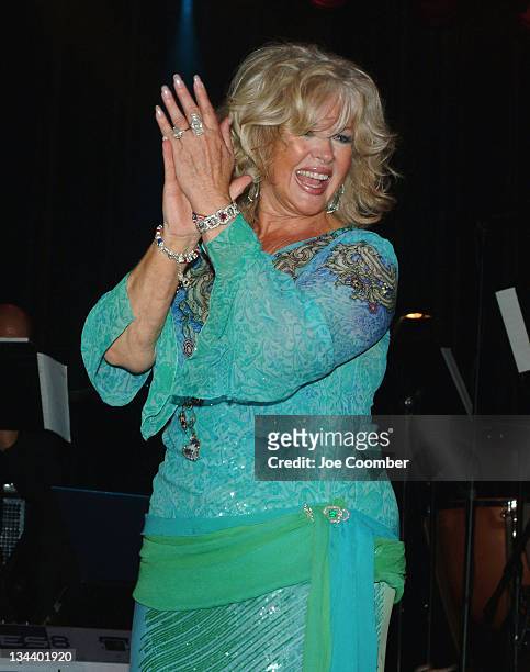 Connie Stevens during Connie Stevens Birthday Celebration with "The Thunder From Down Under" at The Showroom at the Suncoast Hotel in Las Vegas,...