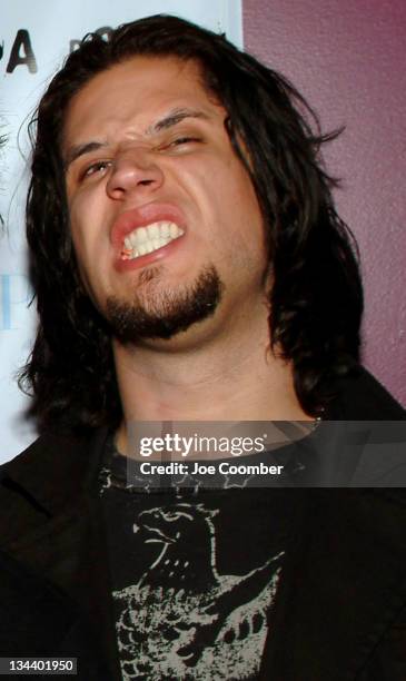 Tobin Esperance of Papa Roach during Dragonfly Clothing Launch Party Hosted by Papa Roach at Pure in Las Vegas, Nevada, United States.