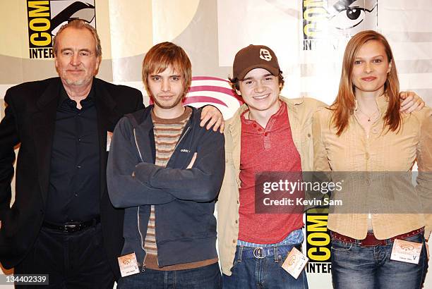 Wes Craven, Aaron Stanford, Dan Byrd and Vinessa Shaw