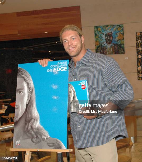 Adam Copeland "Edge" during WWE's "Edge" Adam Copeland Signs Copies of his Book "On Edge" at Virgin Megastore at Virgin Mega Store - Union Square in...