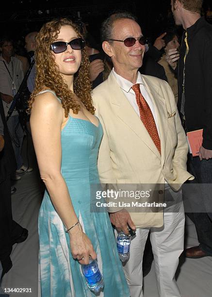 Bernadette Peters and Joel Grey during Olympus Fashion Week Spring 2006 - Bill Blass - Front Row at Bryant Park in New York City, New York, United...