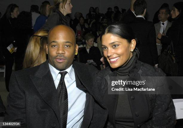 Damon Dash and Rachel Roy during Olympus Fashion Week Fall 2006 - J. Mendel - Front Row and Backstage at Bryant Park in New York City, New York,...