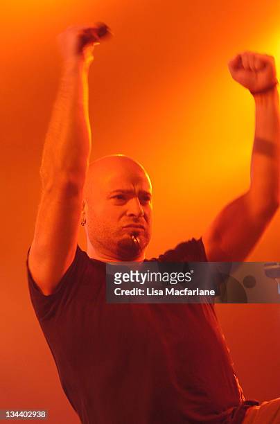 David Draiman of Disturbed during Jagermeister Music Tour Featuring Disturbed at the Nokia Theater in New York City - December 13, 2005 at Nokia...