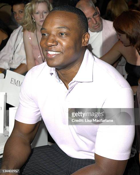 Kwame Jackson during Olympus Fashion Week Spring 2006 - Michael Westley - Front Row at Bryant Park in New York City, New York, United States.