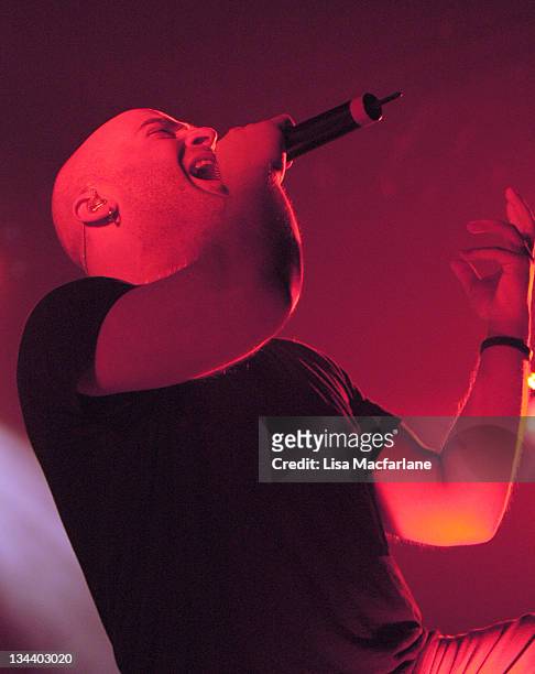 David Draiman of Disturbed during Jagermeister Music Tour Featuring Disturbed at the Nokia Theater in New York City - December 13, 2005 at Nokia...