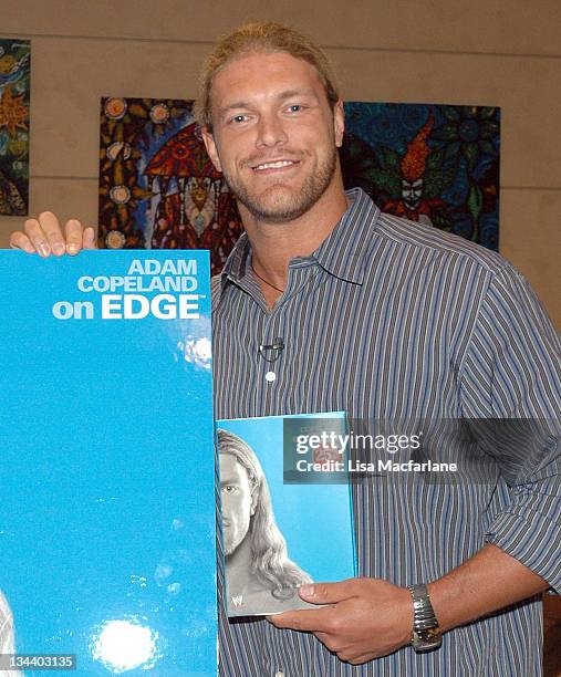 Adam Copeland "Edge" during WWE's "Edge" Adam Copeland Signs Copies of his Book "On Edge" at Virgin Megastore at Virgin Mega Store - Union Square in...