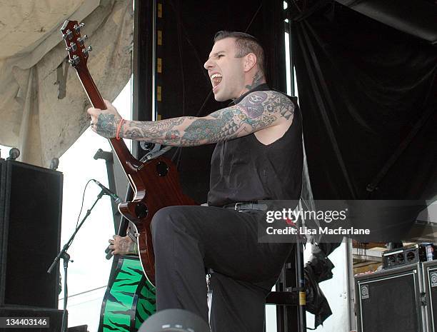 Nick 13 of Tiger Army during 2004 Vans Warped Tour - Randall's Island at Randall's Island in New York City, New York, United States.