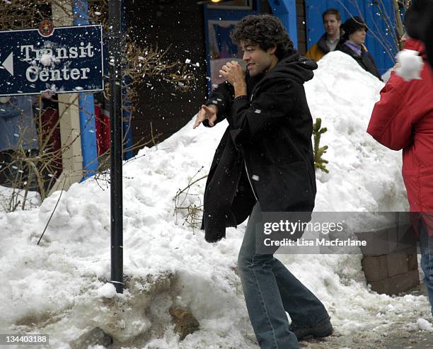 Adrian Grenier during 2005 Sundance Film Festival - Taping of "Entourage" - January 27, 2005 at Main Street in Park City, Utah, United States.