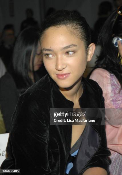 Naima Mora during Olympus Fashion Week Fall 2006 - Michael Wesetly - Front Row at Bryant Park in New York City, New York, United States.