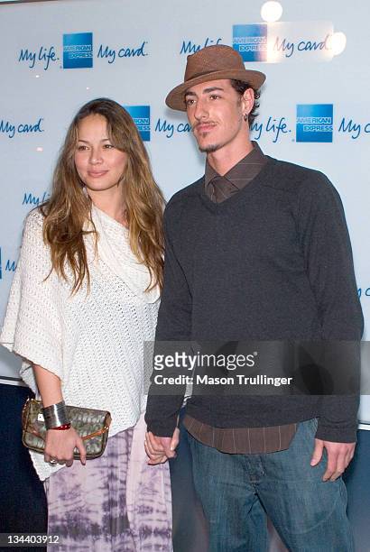 Moon Bloodgood and Eric Balfour during American Express "Jam Sessions" at the House of Blues - Red Carpet at House of Blues in Los Angeles,...
