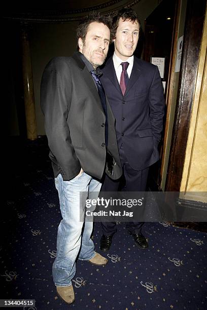 Actor Con O'Neil and Director Nick Moran attend the Music Producers Guild Awards at Cafe de Paris on February 12, 2009 in London, England.