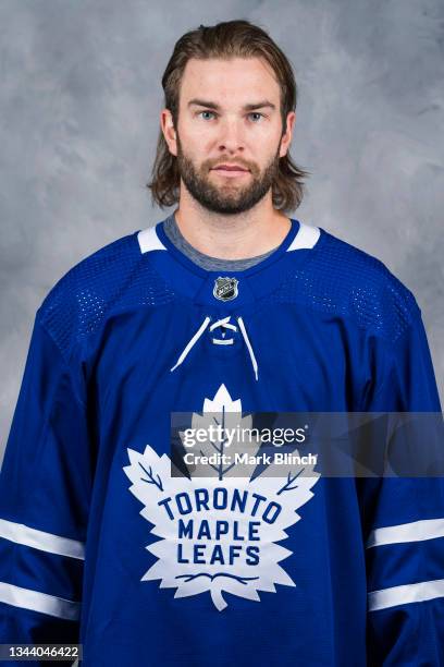 Jack Campbell of the Toronto Maple Leafs poses for his official headshot for the 2021-2022 season on September 22, 2021 at the Ford Performance...