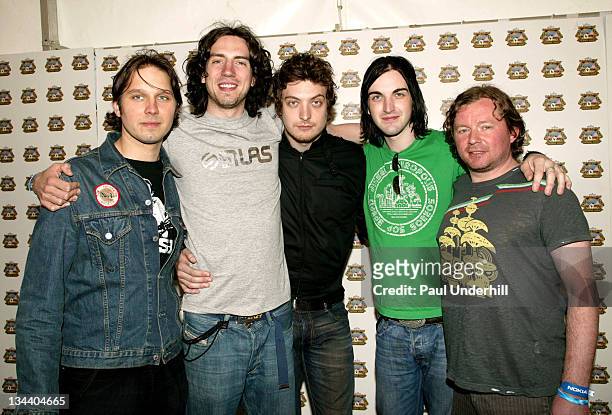 Snow Patrol during 2005 Isle Of Wight Festival - Day 3 - Backstage at Seaclose Park in Newport, Great Britain.