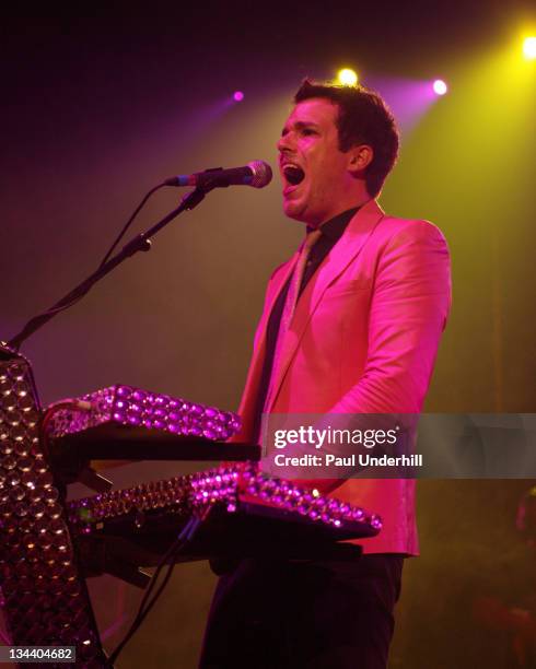 The Killers during Shockwaves NME Awards Tour - The Killers, Kaiser Chiefs, Bloc Party and Futureheads - February 9, 2005 at Brixton Academy in...