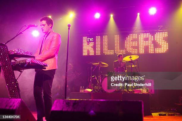 The Killers during Shockwaves NME Awards Tour - The Killers, Kaiser Chiefs, Bloc Party and Futureheads - February 9, 2005 at Brixton Academy in...
