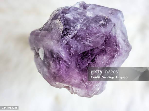 close-up of a large amethyst crystal - アメジスト ストックフォトと画像