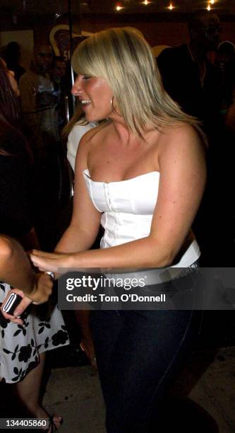 Joanne Beckham during Celebrity Sightings at Trap Nightclub - July 19, 2004 at Trap Nightclub in London, Great Britain.