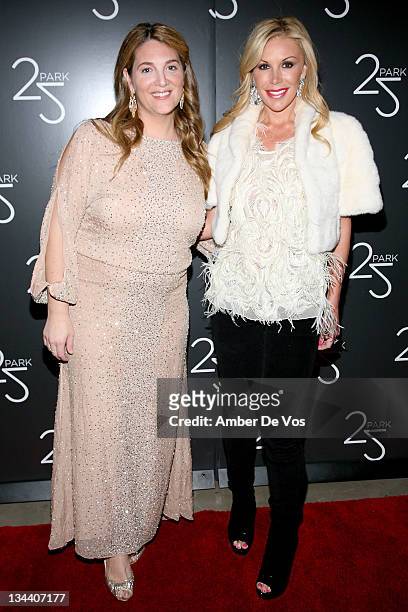 Owner Alison Brettschneider and Amy Phelan attend the grand opening of the 25 Park flagship store on December 16, 2010 in New York City.