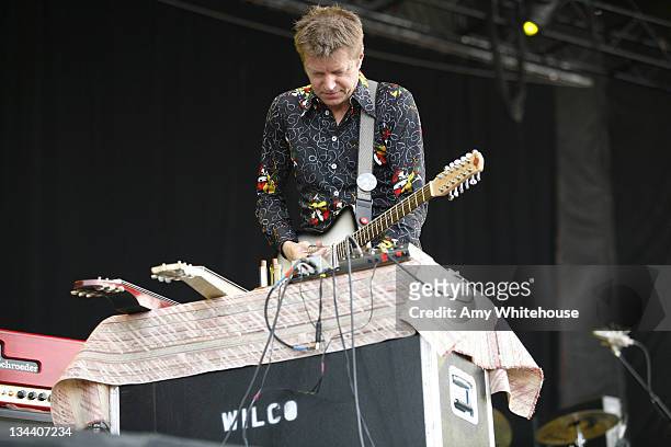 Nels Cline of Wilco during Bonnaroo 2007 - Day 3 - Wilco at What Stage in Manchester, Tennessee, United States.