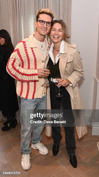 Oliver Proudlock and Emma Louise Connolly attend the New Season Experience launch at Bicester Village, the open air luxury shopping destination on...