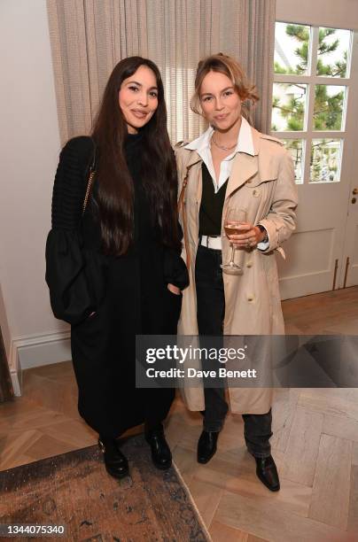 Zara Martin and Emma Louise Connolly attend the New Season Experience launch at Bicester Village, the open air luxury shopping destination on...