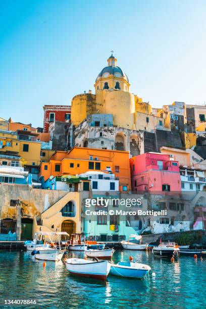 procida island, gulf of naples, campania, italy. - italy stock pictures, royalty-free photos & images