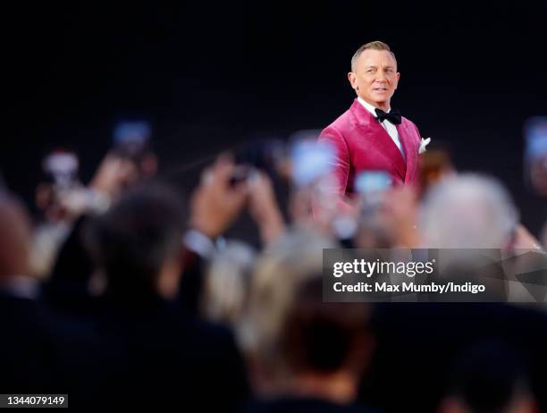Daniel Craig attends the "No Time To Die" World Premiere at the Royal Albert Hall on September 28, 2021 in London, England.