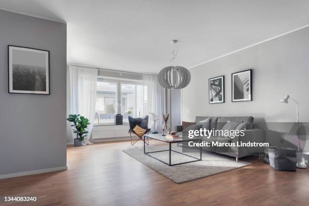 modernes wohnzimmer - wohnung stock-fotos und bilder