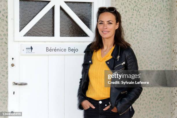 Berenice Bejo attends the inauguration of the beach cabin dedicated to Berenice Bejo during the 32nd Dinard British Film Festival - Day Two on...