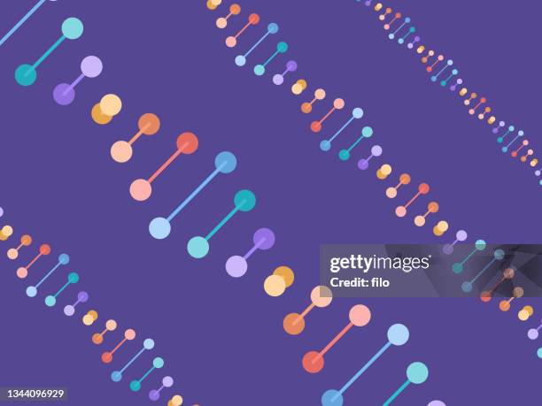 stockillustraties, clipart, cartoons en iconen met dna strand abstract background - base