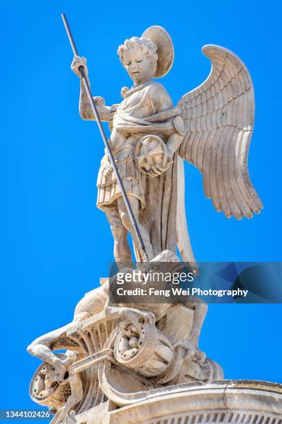 statue of archangel michael, st. james cathedral, sibenik, sibenik-knin, croatia - balkans stock pictures, royalty-free photos & images