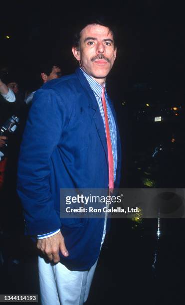 German-born American Pop artist Peter Max attends an Art Against AIDS benefit at Sotheby's, New York, New York, June 4, 1987.