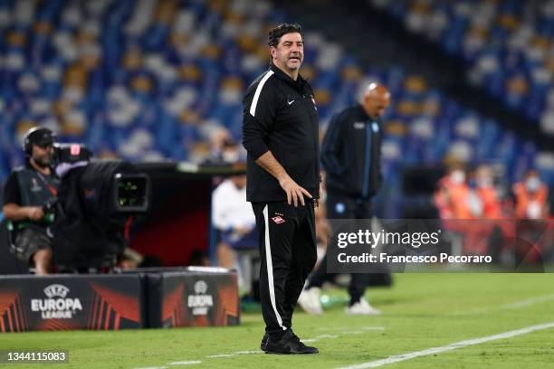 Spartak Moskva coach Rui Vitoria during the UEFA Europa League group C match between SSC Napoli and Spartak Moskva at Stadio Diego Armando Maradona...