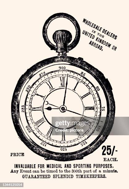 antique pocket watch   (high resolution with great detail) - instrument of time stock illustrations